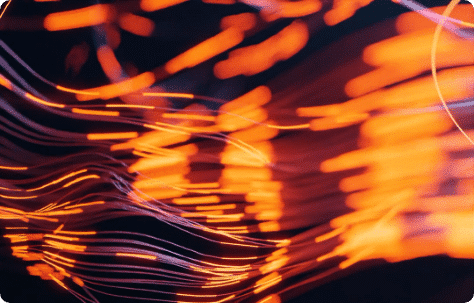 Orange sparks out of focus